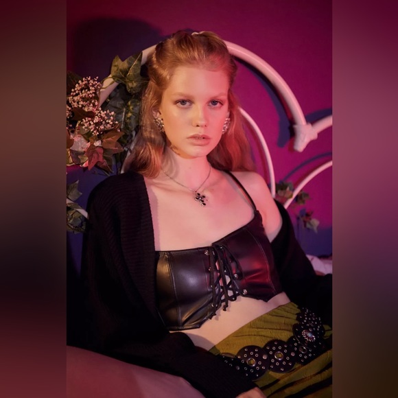 Urban Outfitters Out from under Hera Faux Leather Bra - Picture 2 of 7